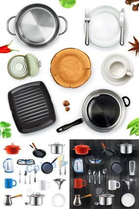 餐具设计矢量下载